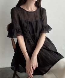 Meiru | シアーペプラムブラウス(シャツ/ブラウス)