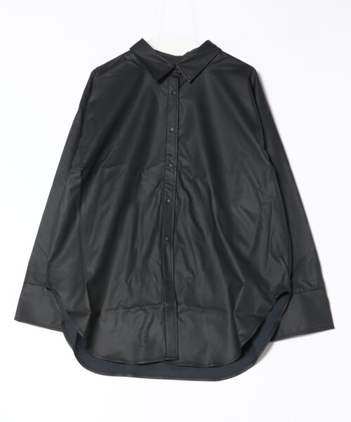 DURAS（デュラス）の「フェイクレザーシャツ（シャツ/ブラウス・レディース・オフホワイト/ブラック/パープル・SMALL/MEDIUM）」の12枚目の写真