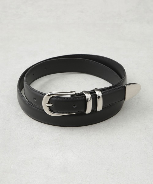 NANO universe（ナノユニバース）の「日本製 ヴィンテージライク ミニマルウエスタンベルト（ベルト・メンズ・ブラック/ブラウン・FREE）」の2枚目の写真