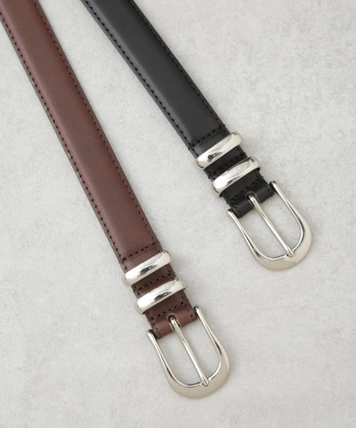 NANO universe（ナノユニバース）の「日本製 ヴィンテージライク ミニマルウエスタンベルト（ベルト・メンズ・ブラック/ブラウン・FREE）」の3枚目の写真