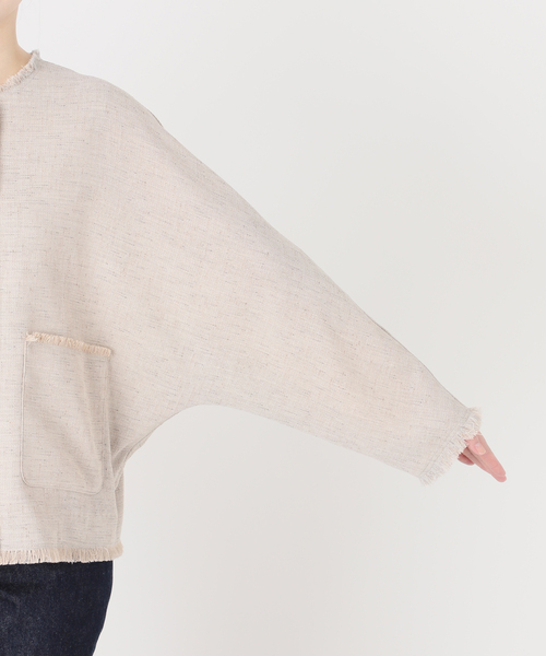 セール】《SP》TWEEDドルマンジャケット（ノーカラージャケット