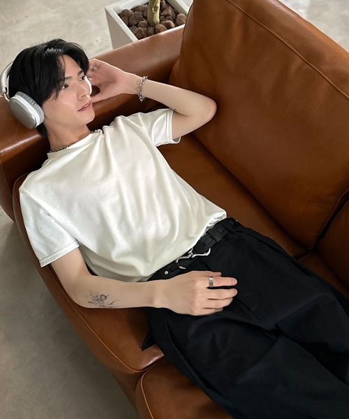 Classical Origin（クラシカルオリジン）の「《Haruto×クラシカルオリジンコラボ》Utility SlimFit T-Shirt/ユーティリティスリムフィットTシャツ（Tシャツ/カットソー・メンズ・ブラック/オフホワイト/チャコールグレー・LARGE/SMALL/MEDIUM）」の9枚目の写真