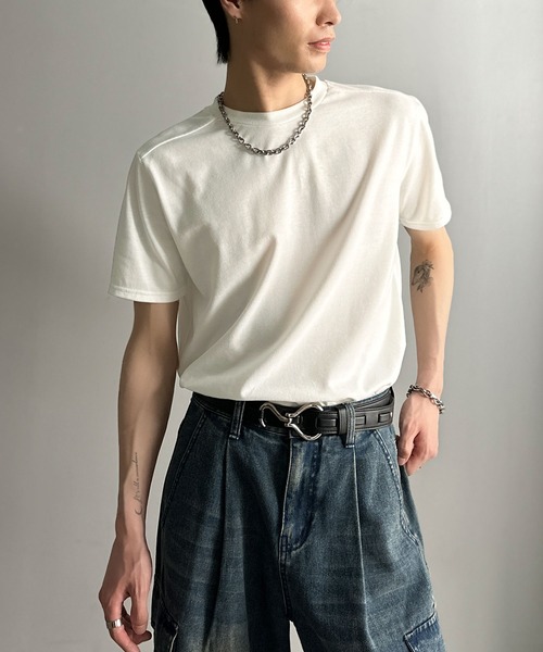 Classical Origin（クラシカルオリジン）の「《Haruto×クラシカルオリジンコラボ》Utility SlimFit T-Shirt/ユーティリティスリムフィットTシャツ（Tシャツ/カットソー・メンズ・ブラック/オフホワイト/チャコールグレー・LARGE/SMALL/MEDIUM）」の4枚目の写真