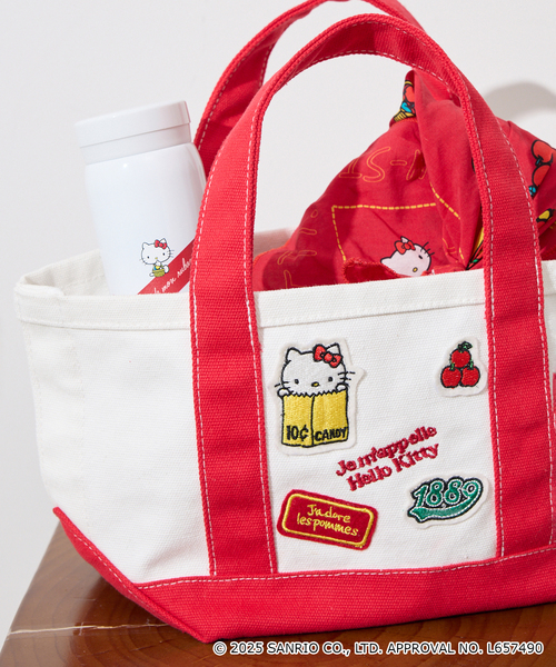 SLOBE IENA（スローブイエナ）の「《一部店舗・WEB限定》Hello Kitty ワッペンランチトートバック（クラッチバッグ・レディース・レッド/ブラック/カーキ・FREE）」の19枚目の写真
