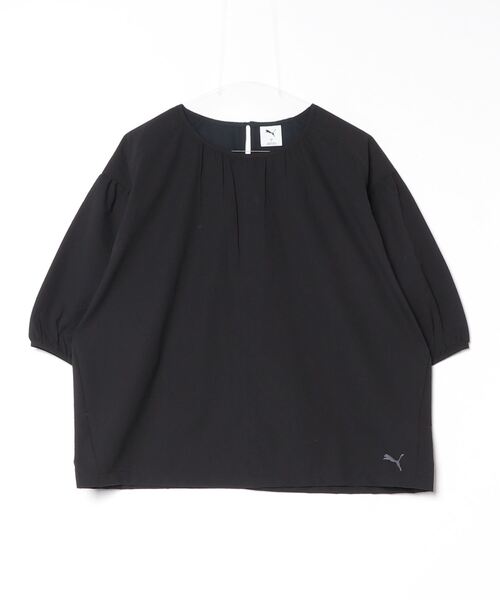 PUMA（プーマ）の「プーマ PUMA SUMMER SS シアサッカー Tシャツ（Tシャツ/カットソー・レディース・カーキ/ブラック・S/M/L/XL）」の16枚目の写真