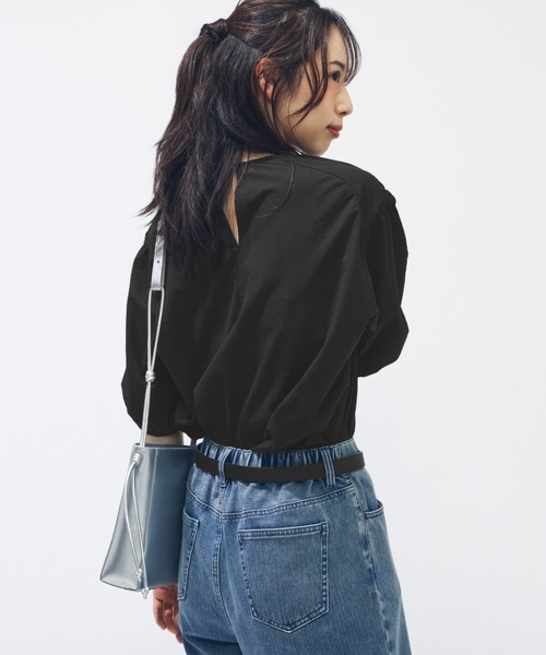 PUMA（プーマ）の「プーマ PUMA SUMMER SS シアサッカー Tシャツ（Tシャツ/カットソー・レディース・カーキ/ブラック・S/M/L/XL）」の7枚目の写真