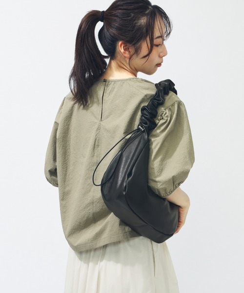PUMA（プーマ）の「プーマ PUMA SUMMER SS シアサッカー Tシャツ（Tシャツ/カットソー・レディース・カーキ/ブラック・S/M/L/XL）」の12枚目の写真