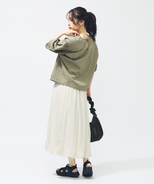 PUMA（プーマ）の「プーマ PUMA SUMMER SS シアサッカー Tシャツ（Tシャツ/カットソー・レディース・カーキ/ブラック・S/M/L/XL）」の15枚目の写真