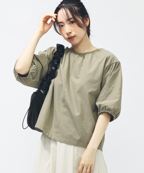 PUMA（プーマ）の「プーマ PUMA SUMMER SS シアサッカー Tシャツ（Tシャツ/カットソー・レディース・カーキ/ブラック・S/M/L/XL）」の21枚目の写真