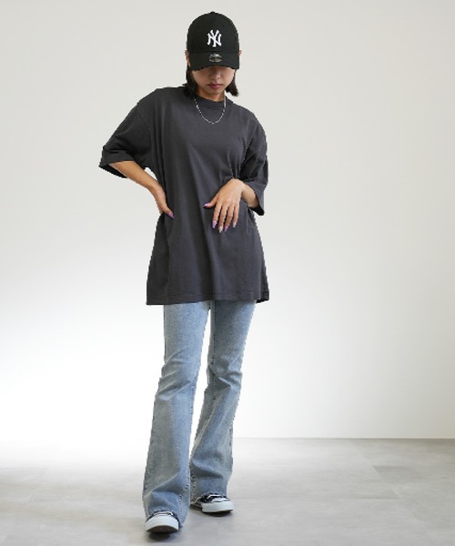 BASIS（ベイシス）の「ピグメント 無地 半袖 ユニセックス Tシャツ（Tシャツ/カットソー・レディース・ブラック/ナチュラル・LARGE/MEDIUM）」の9枚目の写真