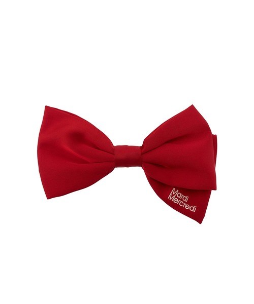 Mardi Mercredi（マルディメクルディ）の「SILK BOW HAIR CLIP（バレッタ/ヘアクリップ・レディース・ブラック/レッド/ピンク/ネイビー/ミント・FREE）」の5枚目の写真