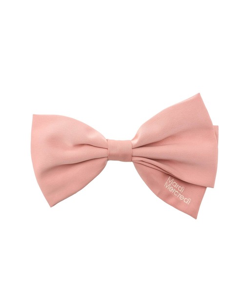 Mardi Mercredi（マルディメクルディ）の「SILK BOW HAIR CLIP（バレッタ/ヘアクリップ・レディース・ブラック/レッド/ピンク/ネイビー/ミント・FREE）」の4枚目の写真