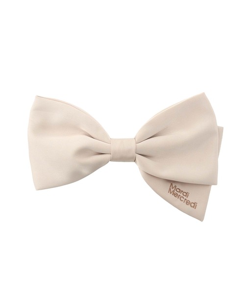 Mardi Mercredi(マルディメクルディ)の「SILK BOW HAIR CLIP / シルク ボウ ヘア クリップ(バレッタ/ヘアクリップ・レディース・ブラック/レッド/ピンク/ネイビー/ミント/ライトベージュ・FREE)」の2枚目の写真