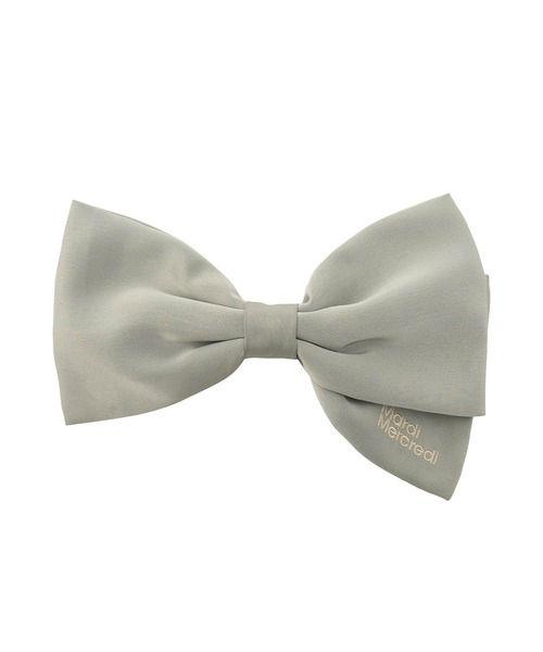 Mardi Mercredi（マルディメクルディ）の「SILK BOW HAIR CLIP（バレッタ/ヘアクリップ・レディース・ブラック/レッド/ピンク/ネイビー/ミント・FREE）」の2枚目の写真