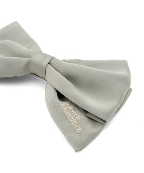 Mardi Mercredi（マルディメクルディ）の「SILK BOW HAIR CLIP（バレッタ/ヘアクリップ・レディース・ブラック/レッド/ピンク/ネイビー/ミント・FREE）」の12枚目の写真