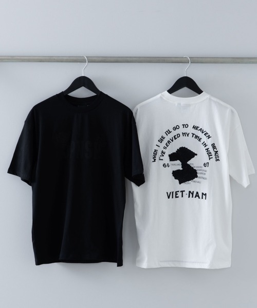 TAION(タイオン)の「【TAION(タイオン)】〈ユニセックス〉ジャパンスペシャル VET 刺繍 Tシャツ(Tシャツ/カットソー・メンズ・オフホワイト/ブラック系その他7・S/M/L/XL)」の3枚目の写真