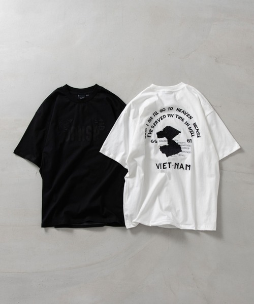 TAION(タイオン)の「【TAION(タイオン)】〈ユニセックス〉ジャパンスペシャル VET 刺繍 Tシャツ(Tシャツ/カットソー・メンズ・オフホワイト/ブラック系その他7・S/M/L/XL)」の4枚目の写真