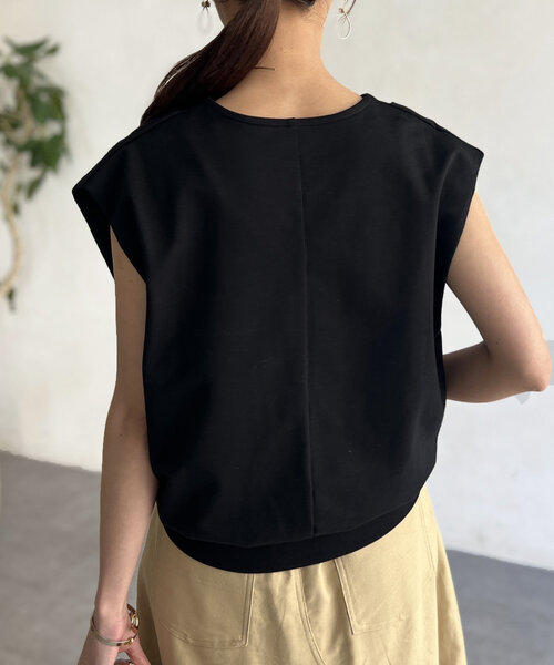 Chez toi(シェトワ)の「スキッパーカットソー(Tシャツ/カットソー・レディース・ホワイト/グレー/ブラック・FREE)」の11枚目の写真