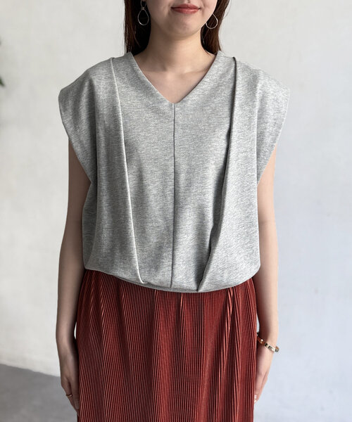Chez toi(シェトワ)の「スキッパーカットソー(Tシャツ/カットソー・レディース・ホワイト/グレー/ブラック・FREE)」の21枚目の写真