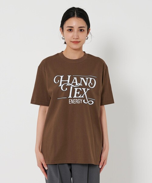 HANDTEX（ハンドテックス）の「【別注】＜HANDTEX＞プリント Tシャツ（Tシャツ/カットソー・レディース・ブラウン系/ホワイト・FREE）」の8枚目の写真