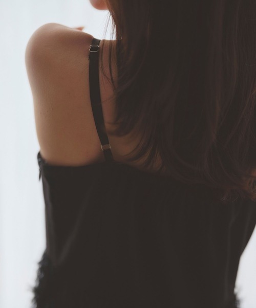 N WITH.（エヌウィズ）の「チュールキャミワンピース（ワンピース・レディース・ブラック/ホワイト・SMALL/MEDIUM）」の9枚目の写真