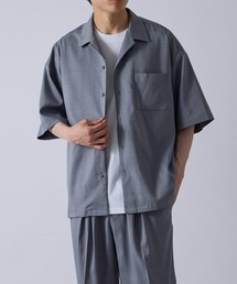  j.n.r.d（ジェー・エヌ・アール・ディー）の「【セットアップ対応】j.n.r.d/リネンライクカチオン半袖シャツ/接触冷感/速乾/ストレッチ/UVカット（シャツ/ブラウス）」