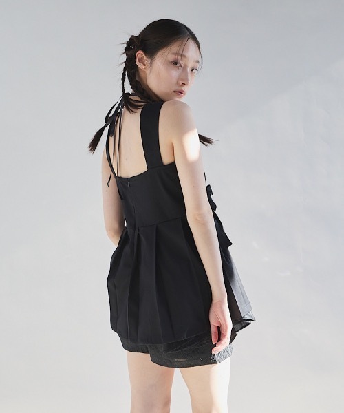PAIN（ペイン）の「スーツプリーツビジューリボンミニワンピース（ワンピース・レディース・ブラック/グレー/ホワイト・FREE）」の14枚目の写真