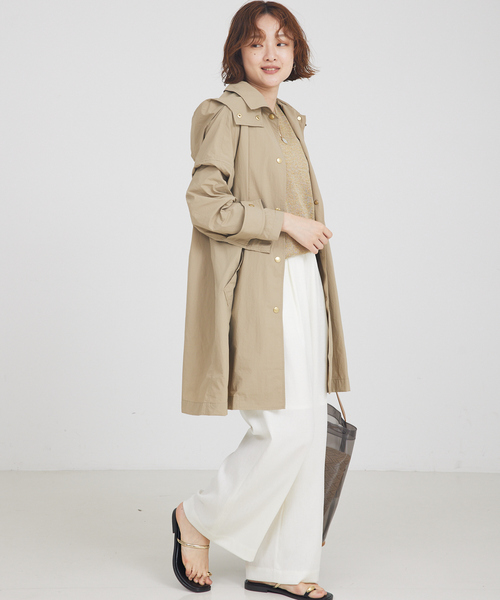 qualite（カリテ）の「【Traditional Weatherwear】レインコート（トレンチコート・レディース・ダークベージュ・フリー）」の8枚目の写真