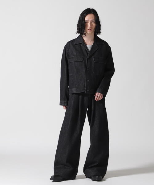 Toironier(トワロニエ)の「Toironier/トワロニエ/Denim 2Tuck Side Tuck Pants(その他パンツ・メンズ・ブラック・1/2)」の12枚目の写真