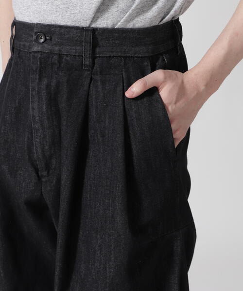 Toironier(トワロニエ)の「Toironier/トワロニエ/Denim 2Tuck Side Tuck Pants(その他パンツ・メンズ・ブラック・1/2)」の15枚目の写真