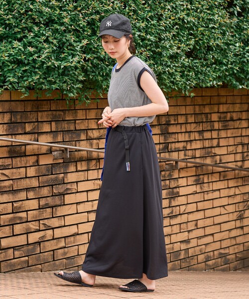 FREAK'S STORE(フリークスストア)の「限定展開 FREAK'S STORE OUTDOORS DRYMIX ドライミックス マキシスカート(吸水速乾・接触冷感・UVカット)(スカート・レディース・オレンジ/ブラック/オリーブ/グレー・SMALL/MEDIUM)」の11枚目の写真