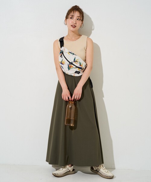 FREAK'S STORE(フリークスストア)の「限定展開 FREAK'S STORE OUTDOORS DRYMIX ドライミックス マキシスカート(吸水速乾・接触冷感・UVカット)(スカート・レディース・オレンジ/ブラック/オリーブ/グレー・SMALL/MEDIUM)」の14枚目の写真