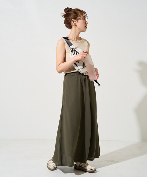 FREAK'S STORE(フリークスストア)の「限定展開 FREAK'S STORE OUTDOORS DRYMIX ドライミックス マキシスカート(吸水速乾・接触冷感・UVカット)(スカート・レディース・オレンジ/ブラック/オリーブ/グレー・SMALL/MEDIUM)」の18枚目の写真