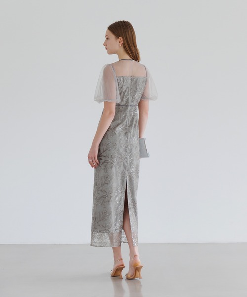 Leja（レジャ）の「【LEJA】アシンメトリーシアーフラワードレス