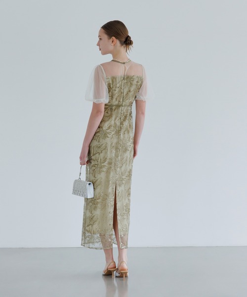 タグ付き　アシンメトリーシアーフラワードレス　レジャLeja アシンメトリーシアーフラワードレス | レジャ(Leja) | マルイ