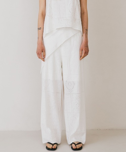 credona CUTWORK LACE PANTS 白 CUTWORK LACE PANTS/カットワークレースパンツ（その他パンツ