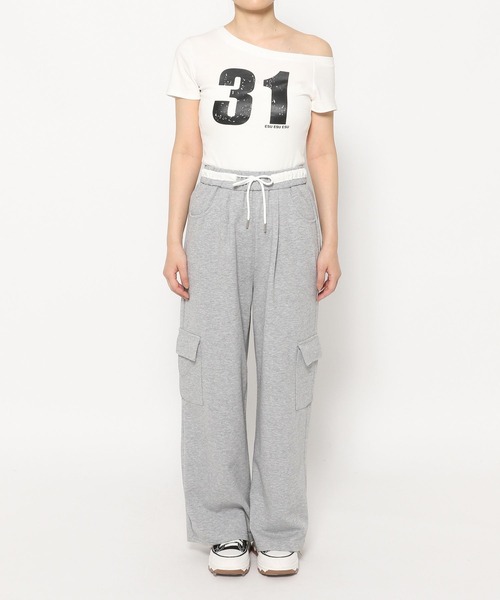 3.3 Field Trip （3.3フィールドトリップ）の「3.3 Field Trip／スウェットカーゴパンツ（カーゴパンツ・レディース・ブラック/グレー・FREE）」の7枚目の写真