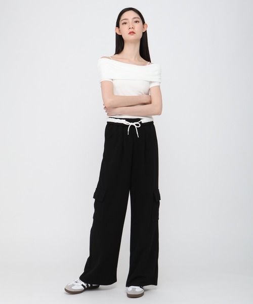 3.3 Field Trip （3.3フィールドトリップ）の「3.3 Field Trip／スウェットカーゴパンツ（カーゴパンツ・レディース・ブラック/グレー・FREE）」の19枚目の写真