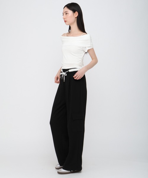 3.3 Field Trip （3.3フィールドトリップ）の「3.3 Field Trip／スウェットカーゴパンツ（カーゴパンツ・レディース・ブラック/グレー・FREE）」の20枚目の写真