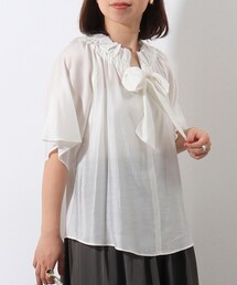 MICO COULIER | 《セットアップ対応》シルキーローンフレアースリーブブラウス(シャツ/ブラウス)