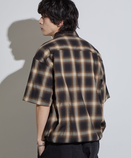 60s Sport Wear ombre check オンブレチェックギャバジン CALTOP USA製 Ombre Check L/S Shirt (キャルトップ オンブレ