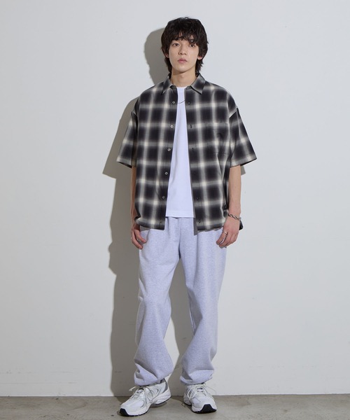 SLICK(スリック)の「【SLICK/スリック】Ombre Check Drawstring Shirt / オンブレチェックドローストリングシャツ/ オーバーサイズ(シャツ/ブラウス・メンズ・ブラック/ブラウン・1/2/3)」の20枚目の写真