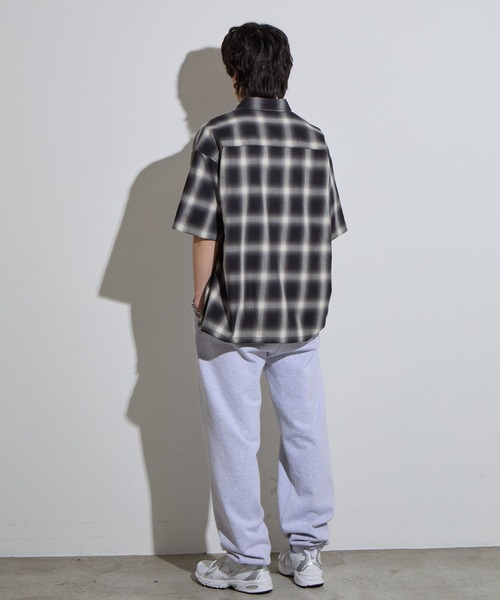 SLICK(スリック)の「【SLICK/スリック】Ombre Check Drawstring Shirt / オンブレチェックドローストリングシャツ/ オーバーサイズ(シャツ/ブラウス・メンズ・ブラック/ブラウン・1/2/3)」の18枚目の写真