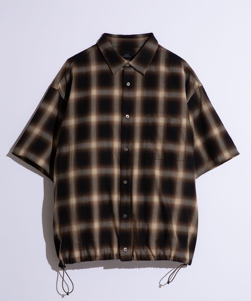 【kolor 24SS】ドローストリングシャツ サイズ1 KOLOR(カラー) 24SSドローストリングシャツ24SCM-B06112 24SCM