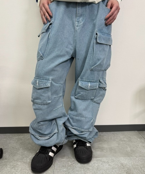 atmarkカーゴデニム GC-A712 デニムカーゴ | タカヤワークウェア |タカヤ商事株式会社