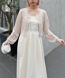 WILLFULLY（ウィルフリー）の「sheer round neck multi button cardigan（カーディガン/ボレロ）」