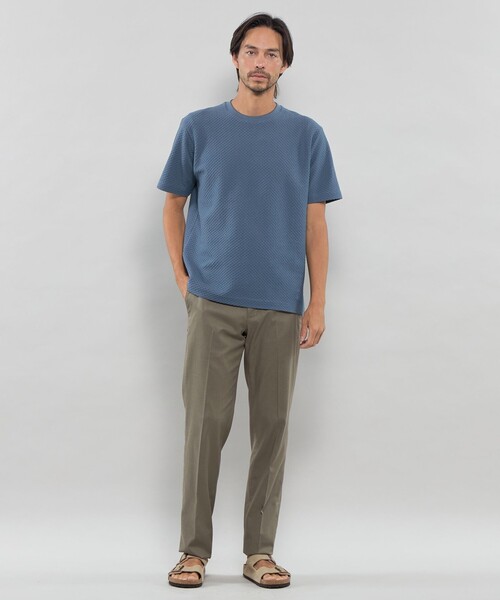 MACKINTOSH LONDON（マッキントッシュ ロンドン）の「シャーリングジャカードTシャツ（Tシャツ/カットソー・メンズ・ブルー系その他4/ブラック/ホワイト・M/L/XL）」の7枚目の写真