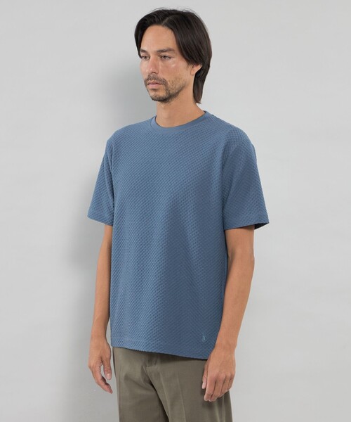 MACKINTOSH LONDON（マッキントッシュ ロンドン）の「シャーリングジャカードTシャツ（Tシャツ/カットソー・メンズ・ブルー系その他4/ブラック/ホワイト・M/L/XL）」の10枚目の写真