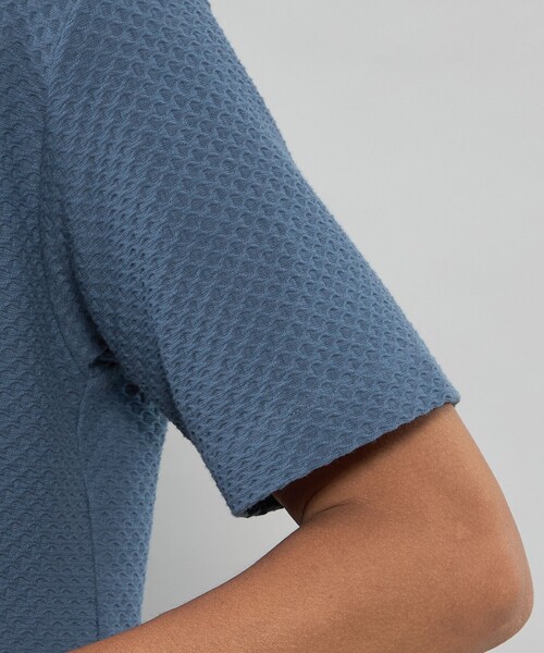 MACKINTOSH LONDON（マッキントッシュ ロンドン）の「シャーリングジャカードTシャツ（Tシャツ/カットソー・メンズ・ブルー系その他4/ブラック/ホワイト・M/L/XL）」の12枚目の写真