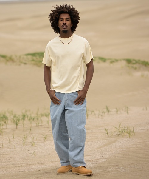 #Re:room（リルーム）の「ヒッコリーペインターワイドデニムパンツ（デニムパンツ・メンズ・ブルー/ブラック・MEDIUM/LARGE/SMALL）」の11枚目の写真